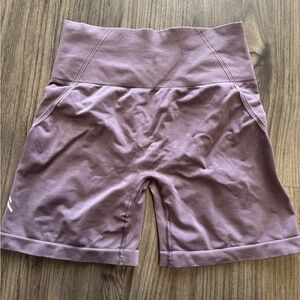 Effortless Seamless Shorts with White Logo